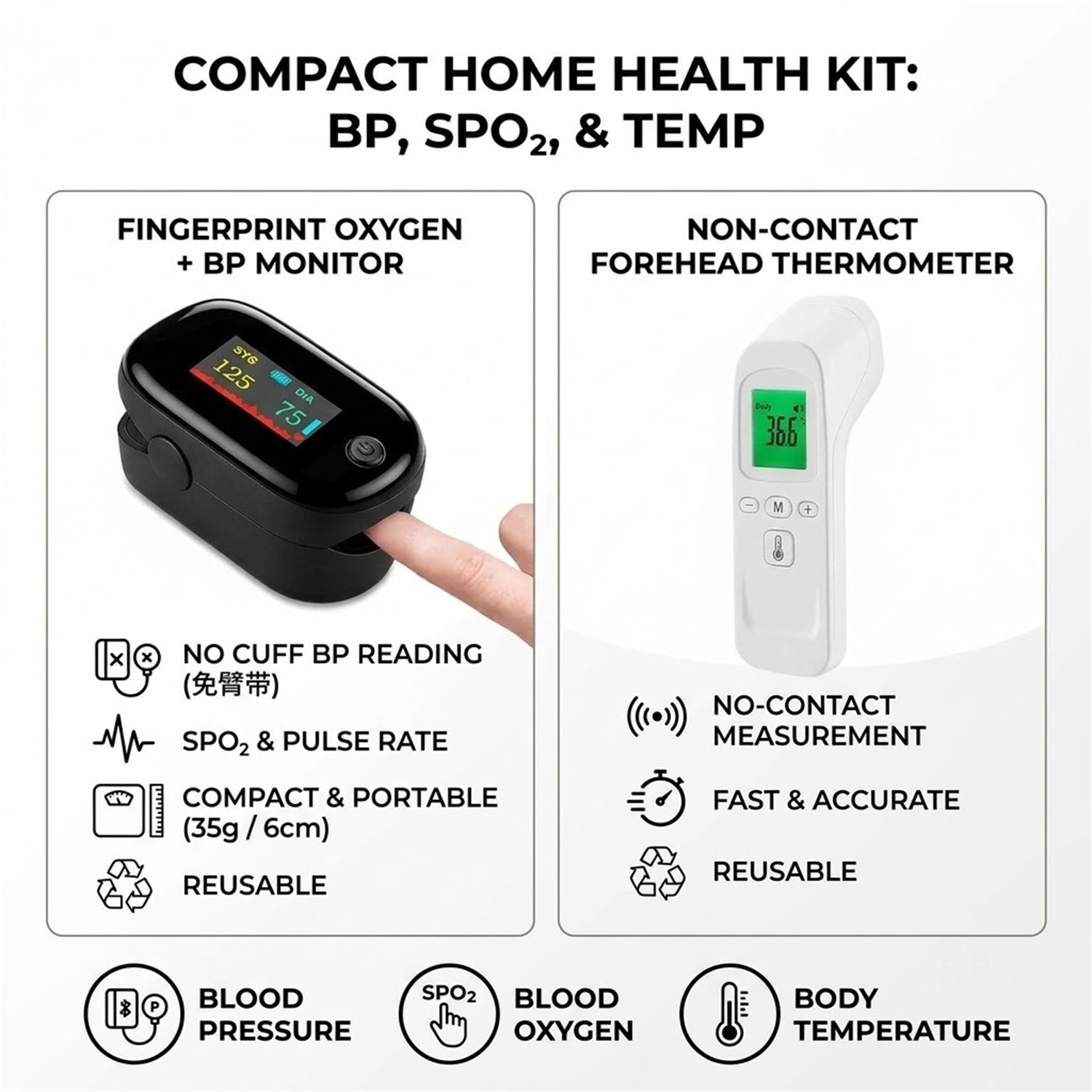 Pulse Oximeter - Бесконтактный инфракрасный термометр для измерения температуры