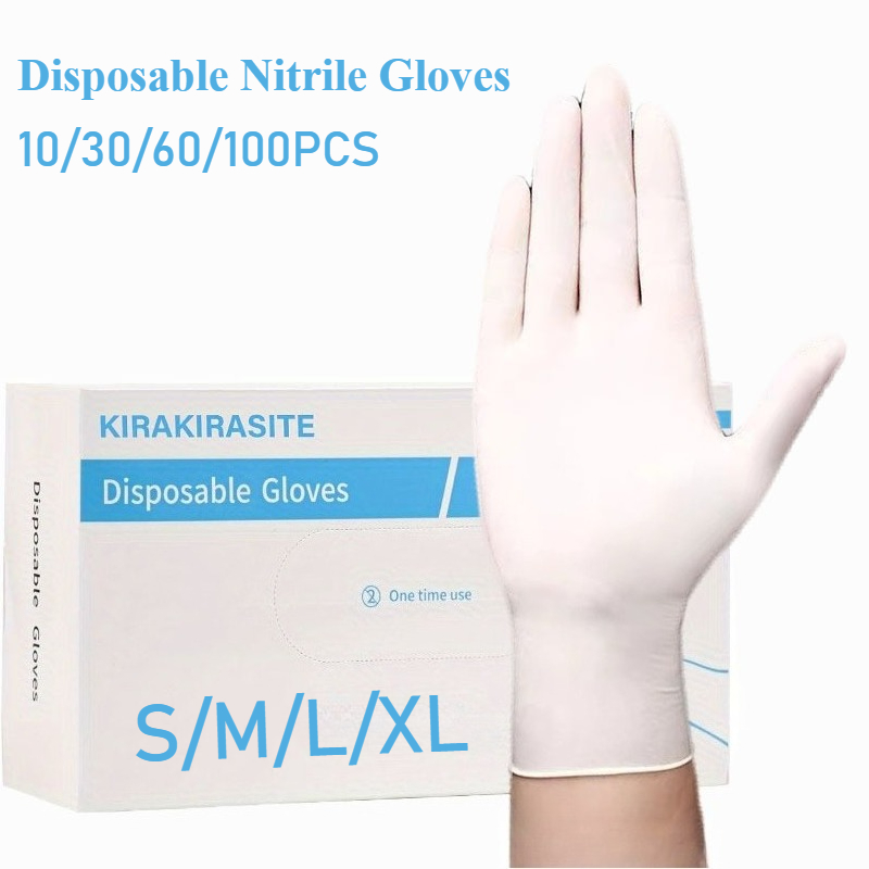 Medical Gloves - Белые нитриловые одноразовые перчатки, перчатки без